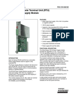 I/A Series Remote Terminal Unit (RTU) RTU50 Power Supply Module