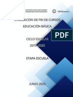 Guía para La Evaluación de Fin de Cursos Etapa Escuela