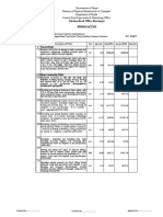 Government of Nepal Abstract of Cost for Road Construction Project