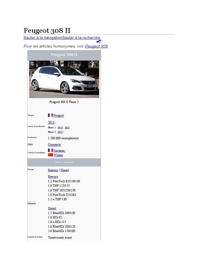 Carnet Entretien Peugeot 308 1 2 Puretech 130 Pdf Peugeot 308 II | PDF | Constructeurs automobiles | Fabricants de véhicule à  moteur