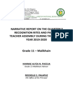 Narrative Report On Recognition and PTA