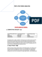 Porter'S Five Force Analysis: State Bank of India