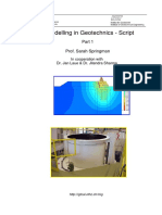 Modelling in Geotechnics - Script: Prof. Sarah Springman