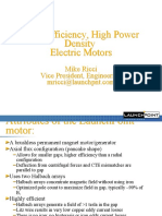 High Efficiency, High Power Density Electric Motors