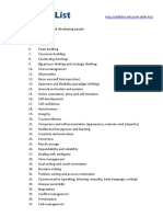Soft Skills List PDF