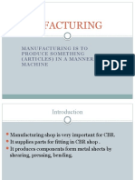 Manufacturing: Manufacturing Is To Produce Something (Articles) in A Manner of Machine
