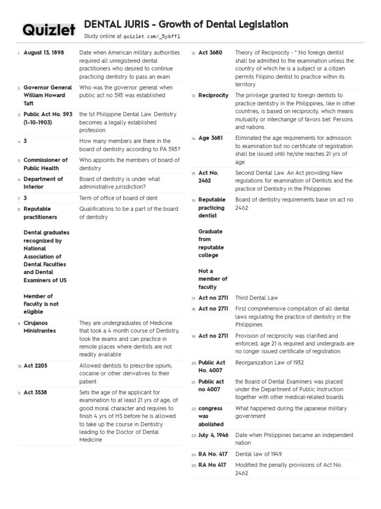 DENTAL JURIS Growth of Dental Legislation PDF PDF Dentistry Dentist