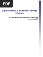 Capital University of Science and Technology Islamabad: Lab Manual For Mobile Application Development