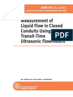 Measurement of Liquid Flow in Closed Conduits Using Transit-Time Ultrasonic Flowmeters