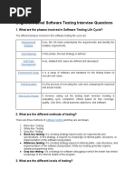 Software Testing Interview Questions