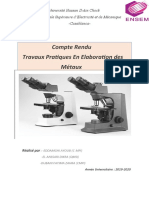 TP D Elaboration Des Metaux