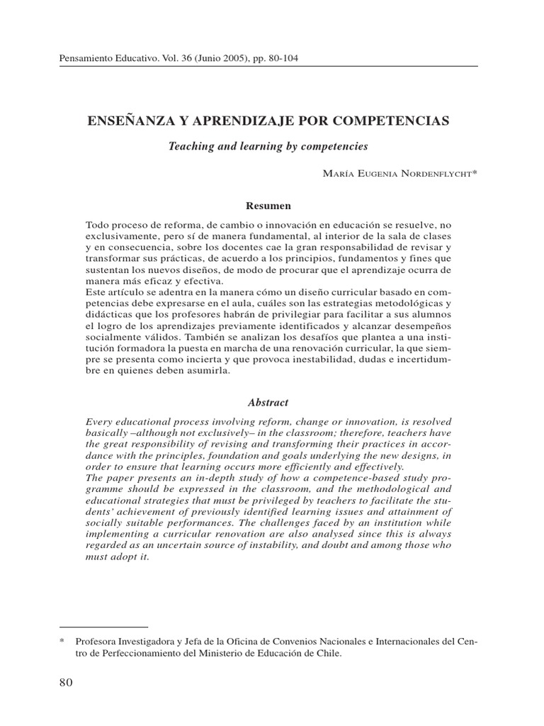 Enseñanza y Aprendizaje por Competencias | PDF | Plan de estudios ...