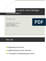 Cost Concepts and Design Economics I