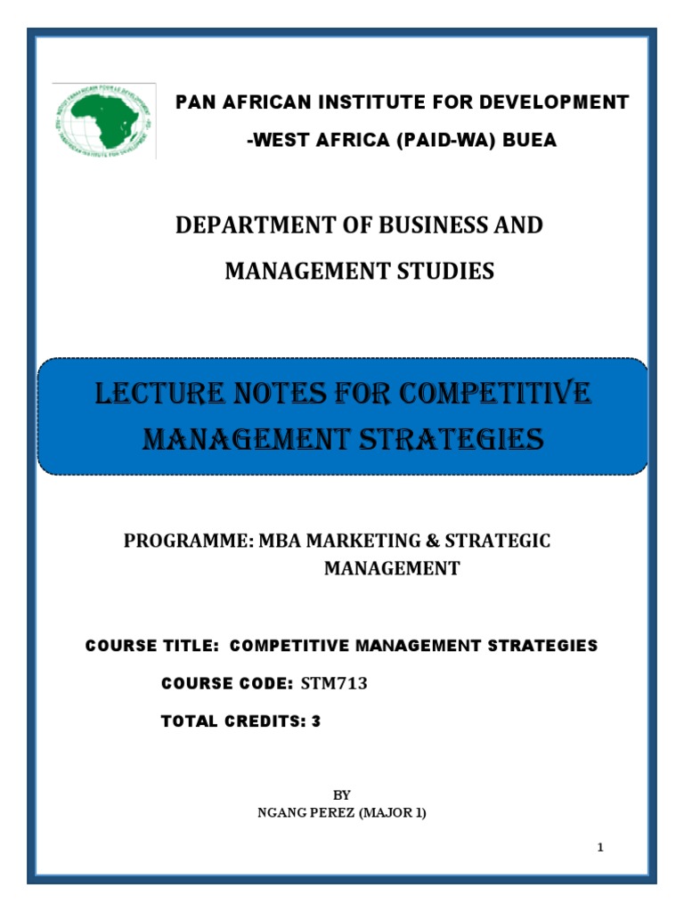 Strategy Execution in Competitive Management | PDF | Strategic ...