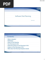 Software Test Planning: Shamik Dhar