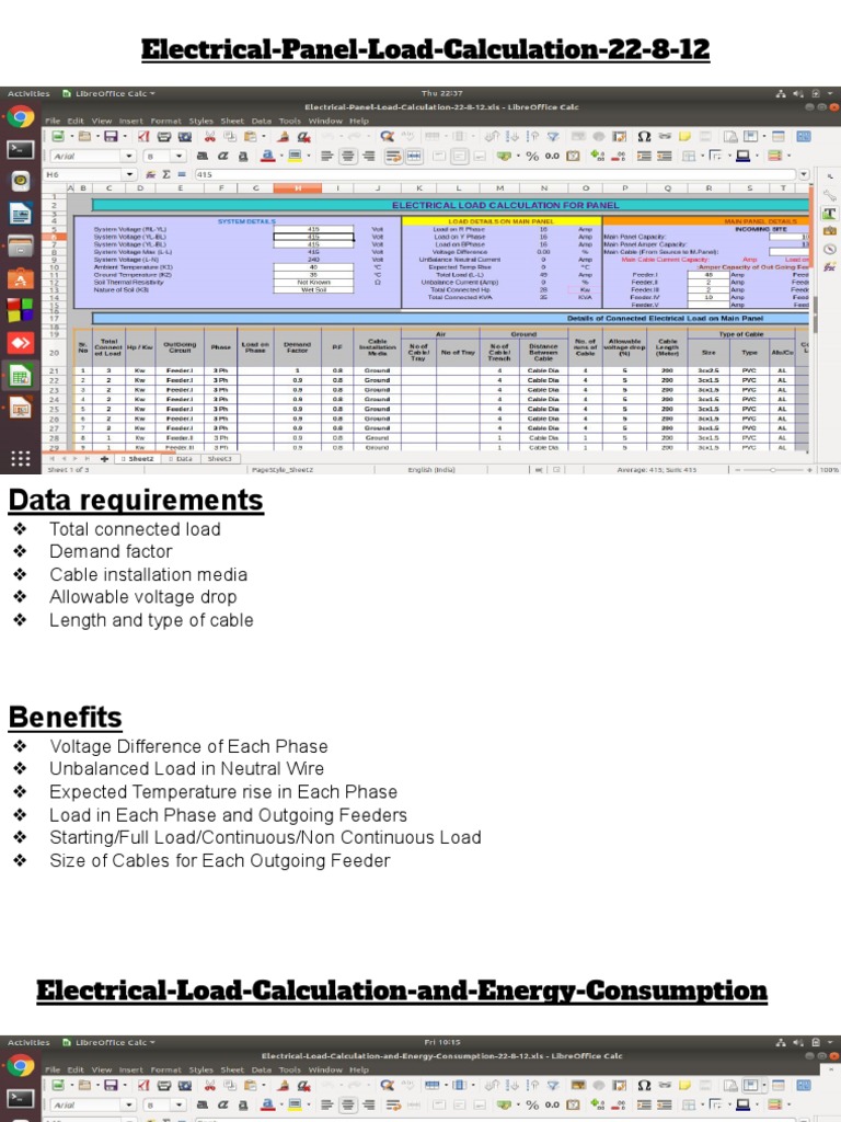 Electrical Load Calculation Tools Guide | PDF | Transformer | Capacitor