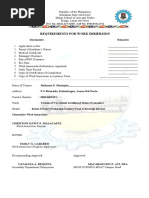 Work Immersion Requirements 2023-2024 | PDF | Judgment (Law ...