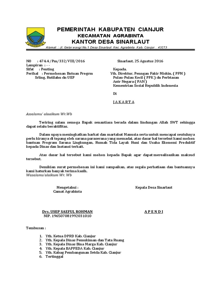 Proposal Rutilahu Desa Sinarlaut 2024 | PDF