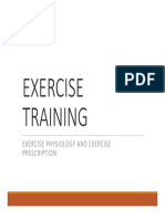 Exercise Training: Exercise Physiology Andexercise Prescription