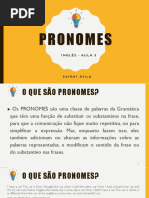 Aula 3 - pronomes