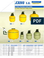 Ficha Tecnica Filtros para Piscinas Familiares Vulcano