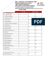 Daftar Hadir Pengurus Dan Anggota