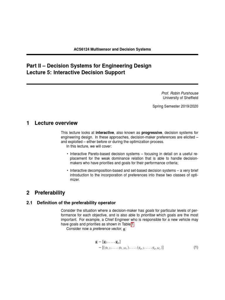 Understanding Preferability in Decision Systems | PDF | Applied ...