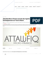 Attawfiq Micro-Finance Recrute Des Agents de Développement Sur Tout Le Maroc