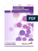 Element 3 Self-Directed Learning Activities - Leading and Managing Others