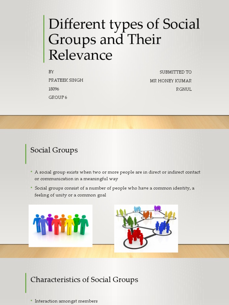Different Types of Social Groups and Their Relevance PDF