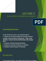 LDP 609 - LECTURE 5. MEASURES OF DSIPERSION AND SKEWNESSpptx