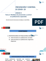 Tema 2 - Medidas de Prevención y Control en Poblaciones Especiales