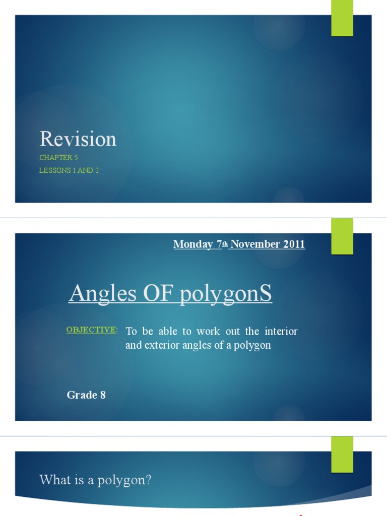Chapter 5 Lesson1 | PDF | Polygon | Angle