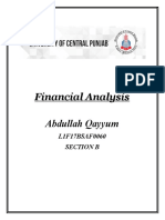 Cash Flows Analysis ABDULLAH QAYYUM