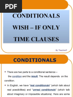 Conditionals Wish - If Only Time Clauses Conditionals Wish - If Only Time Clauses