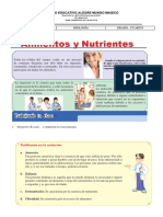 Alimentos y Nutrientes para Sexto de Primaria