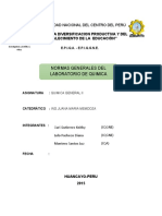 informe de normas quimica II