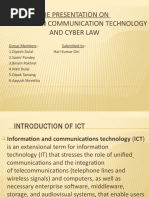 The Presentation On Information Communication Technology and Cyber Law