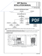 I. Outline of Installation Procedures For MFP Machine System