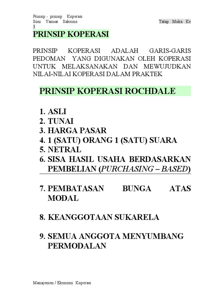 Prinsip Prinsip Koperasi Pdf