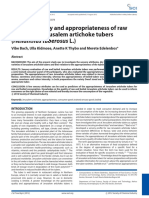 Sensory Quality and Appropriateness of Raw and Boiled Jerusalem Artichoke Tubers (Helianthus Tuberosus L.)