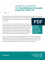 Occupational therapists' role in COVID-19 recovery