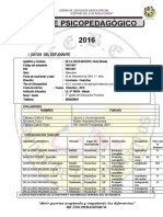 Informe Sicopedagogico 2016