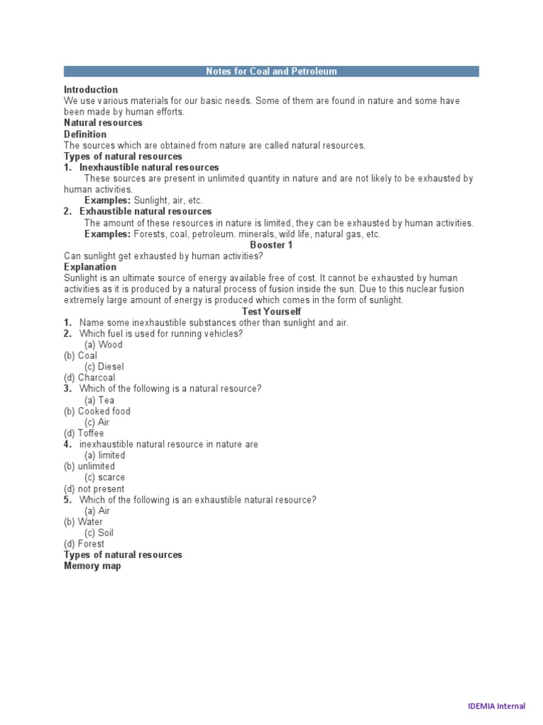 Class 8 Chapter 5 Coal and Petroleum PDF Fuels Coal