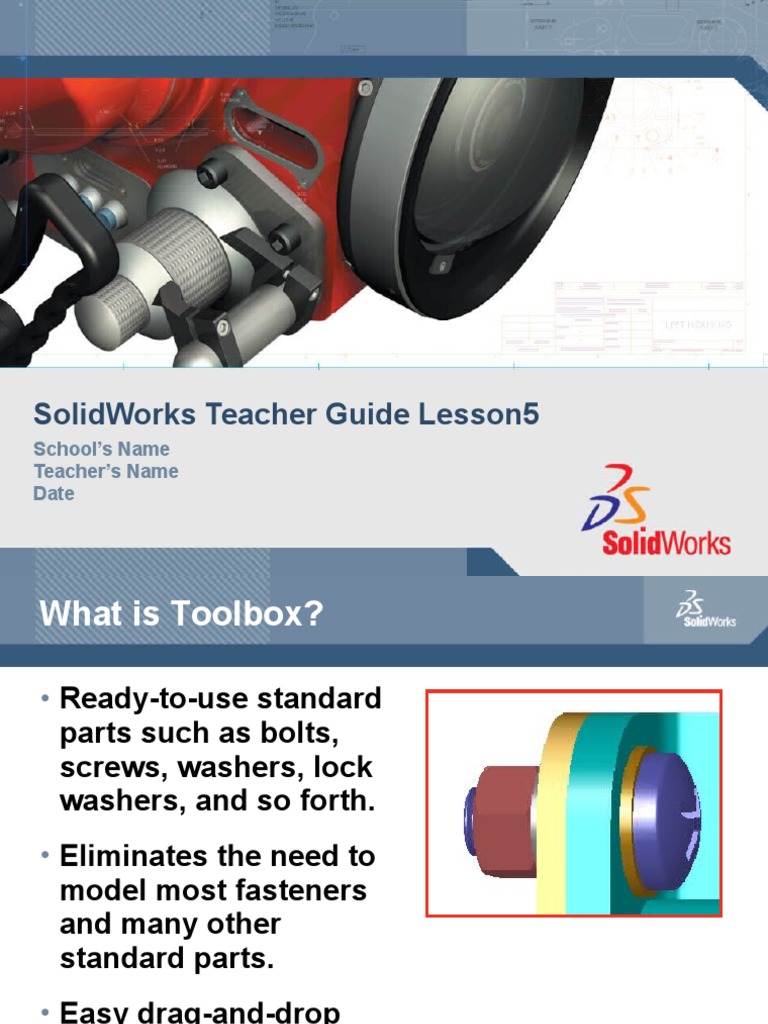 Solidworks Teacher Guide Lesson5: School'S Name Teacher'S Name Date ...