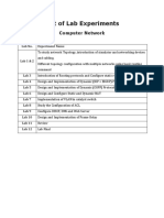 List of Lab Experiments - CSE314 PDF