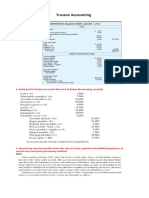 Trustee Accounting: 1. Entry by The Trustee To Record New Set of Books (Accounting Records)