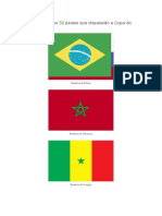 As Bandeiras Dos 32 Países Que Disputarão A Copa Do Mundo de 2018