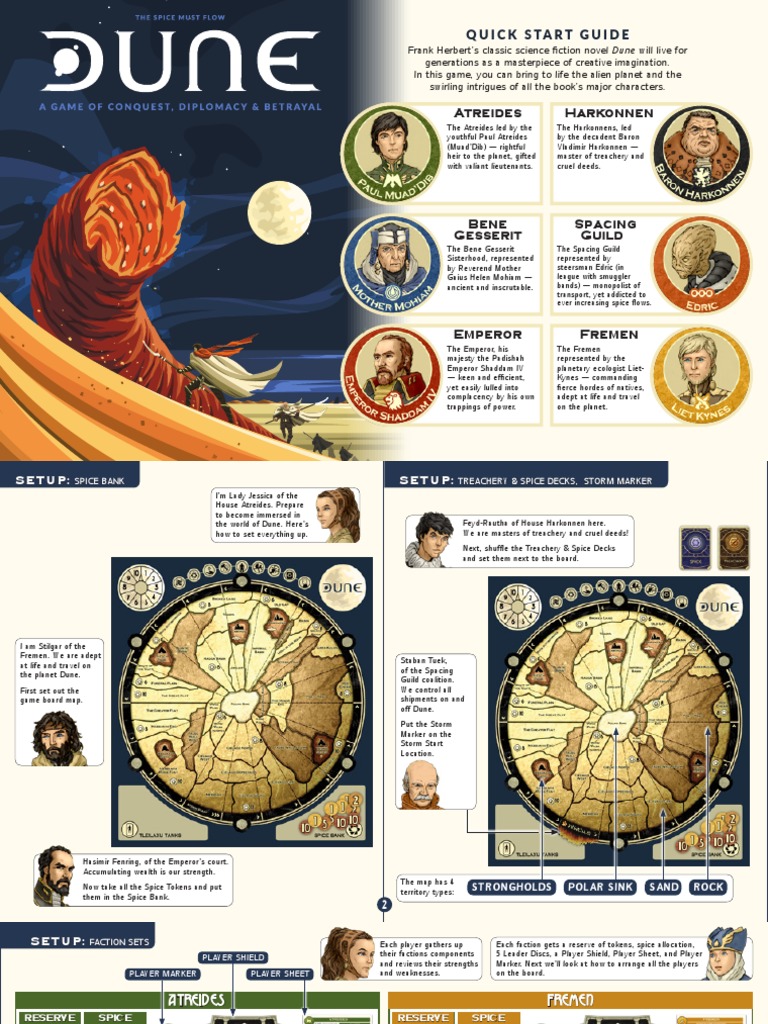 Dune Board Game Quick Start Guide | PDF | Dune (Franchise) | Dune Universe