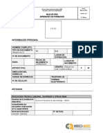 Hoja de Vida Aprendiz Nuevo Formato